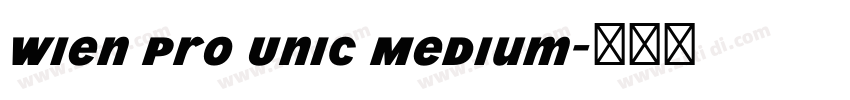 Wien Pro Unic Medium字体转换